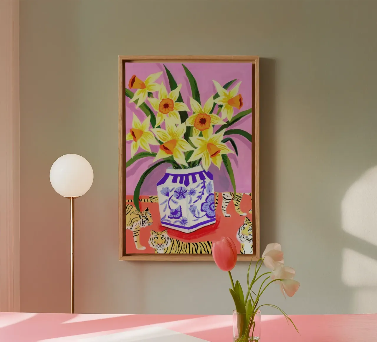 Daffodils canvas van Sarah Gesek