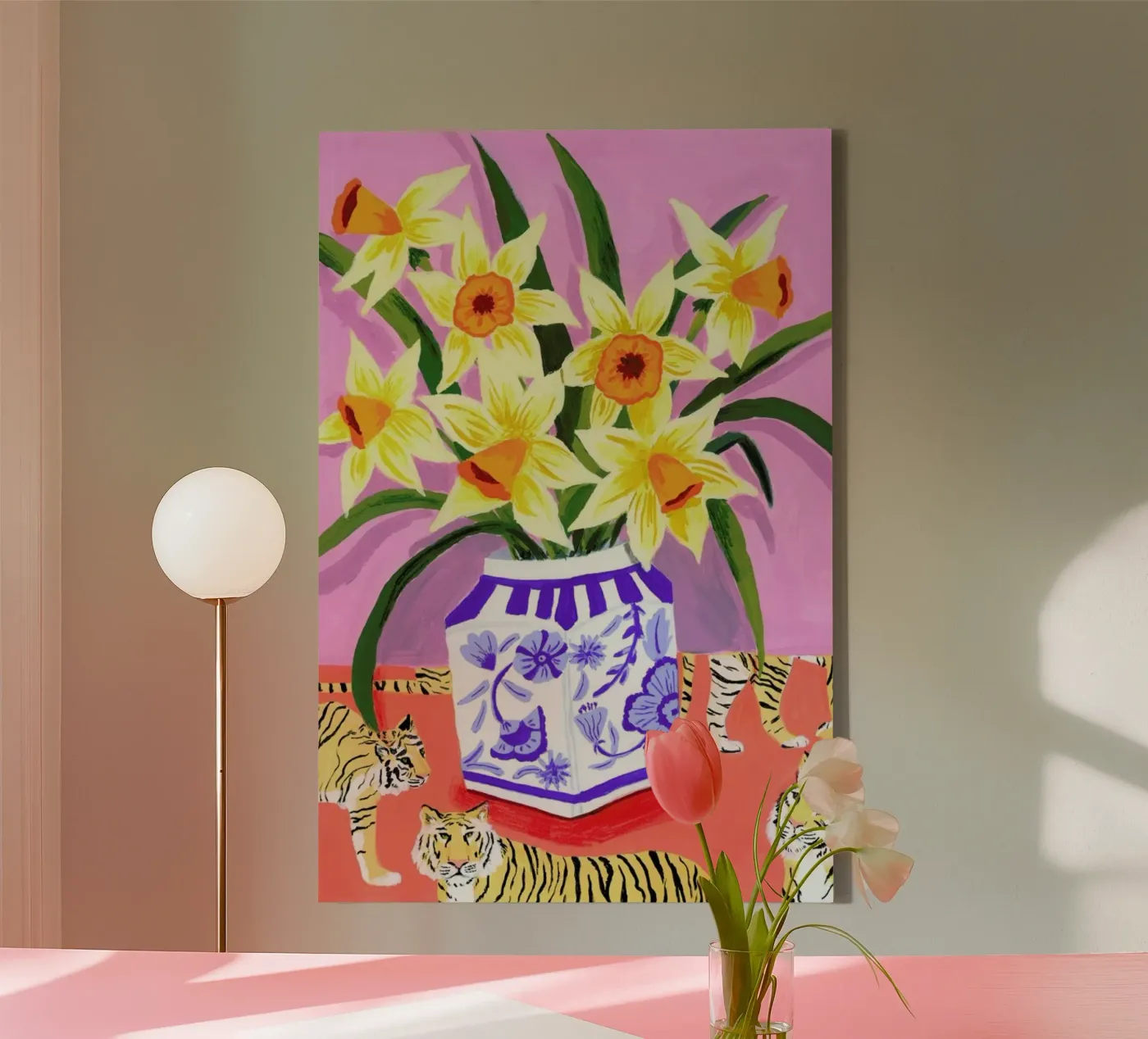 Daffodils canvas van Sarah Gesek