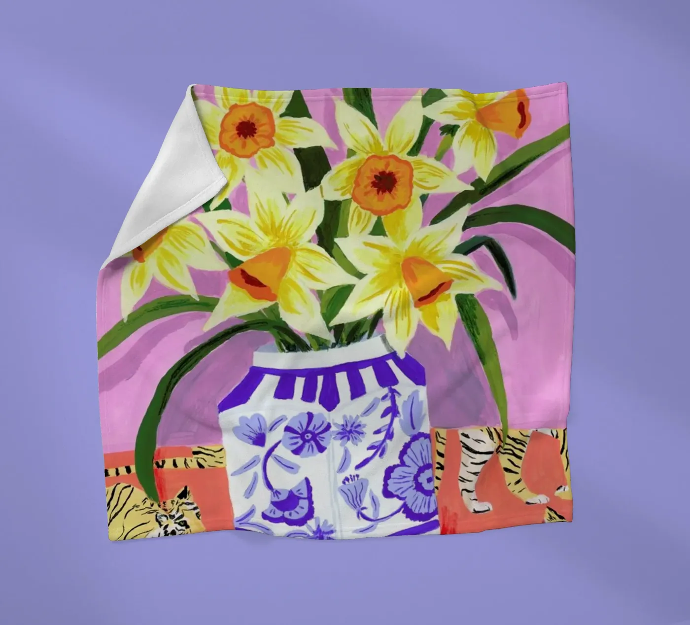 Daffodils fleecedeken van Sarah Gesek