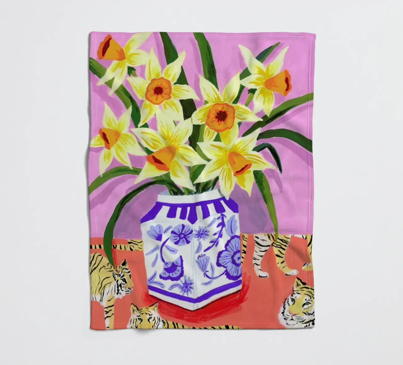 Daffodils Fleecedecke von Sarah Gesek