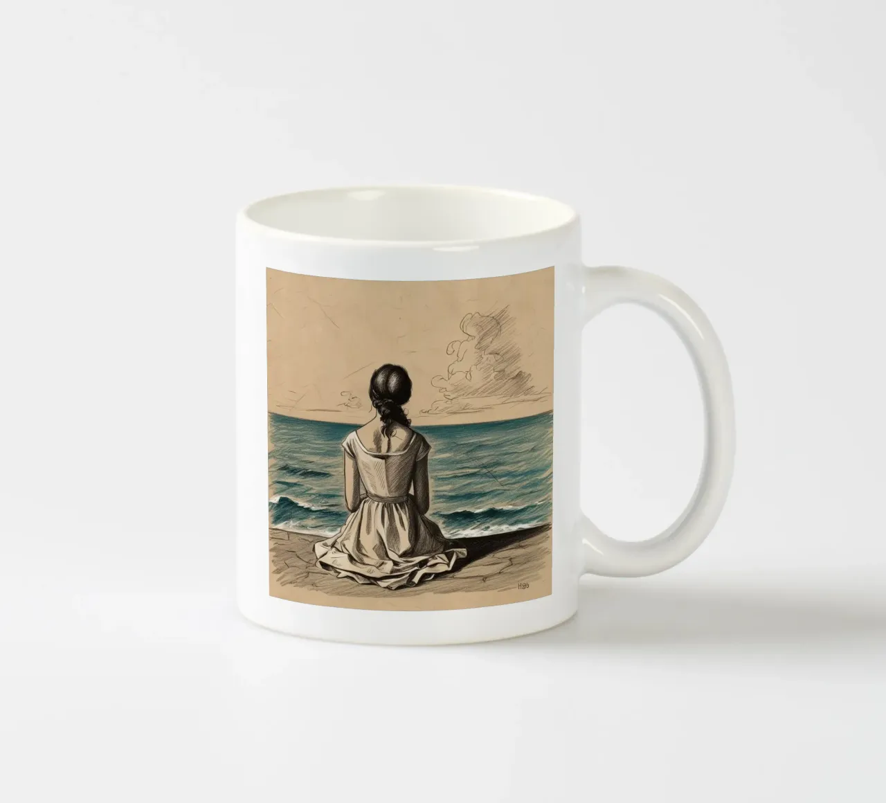 le donne e il mare tazza in ceramica da van hellen