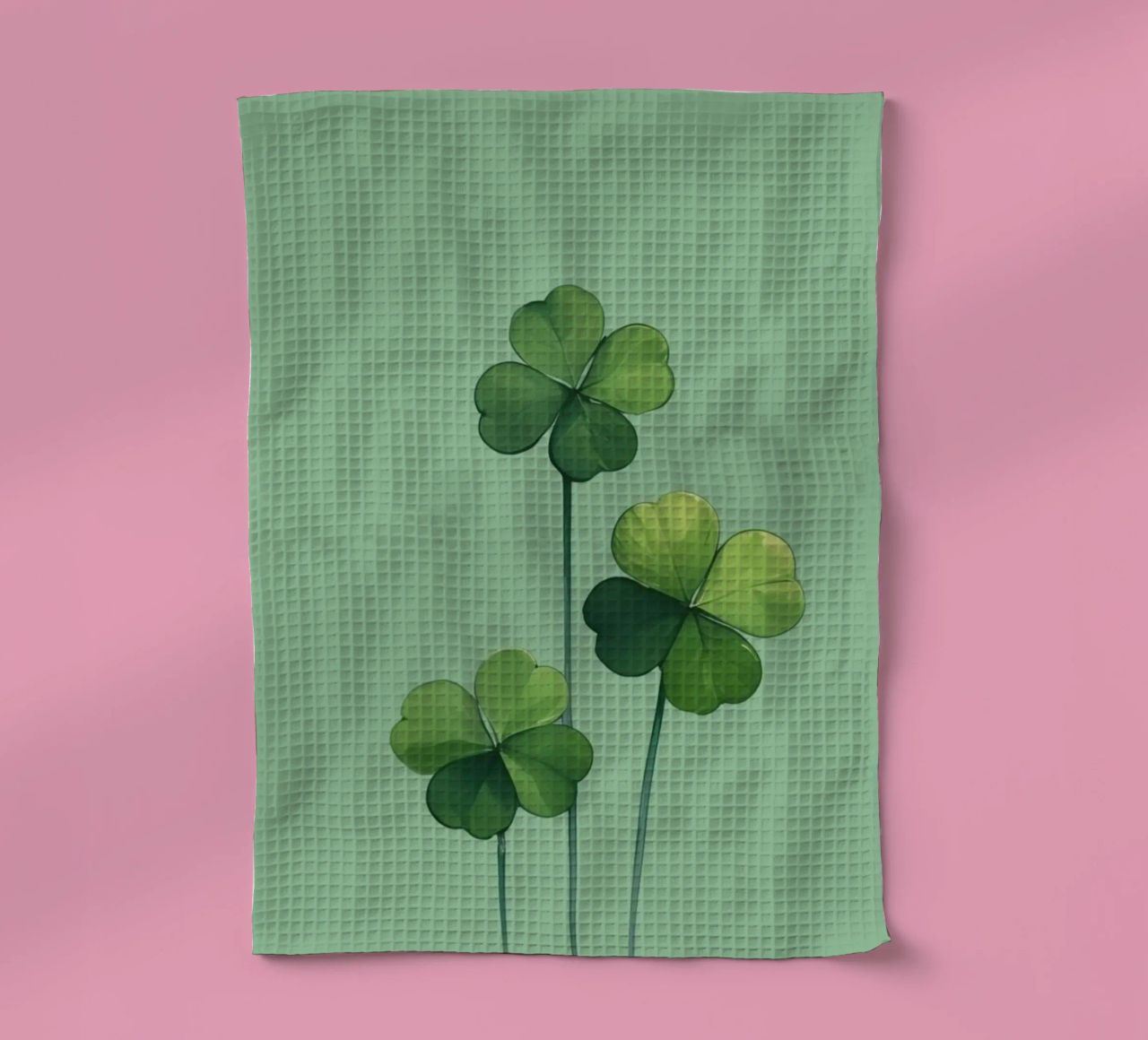 Trèfle vert torchon de graphic design