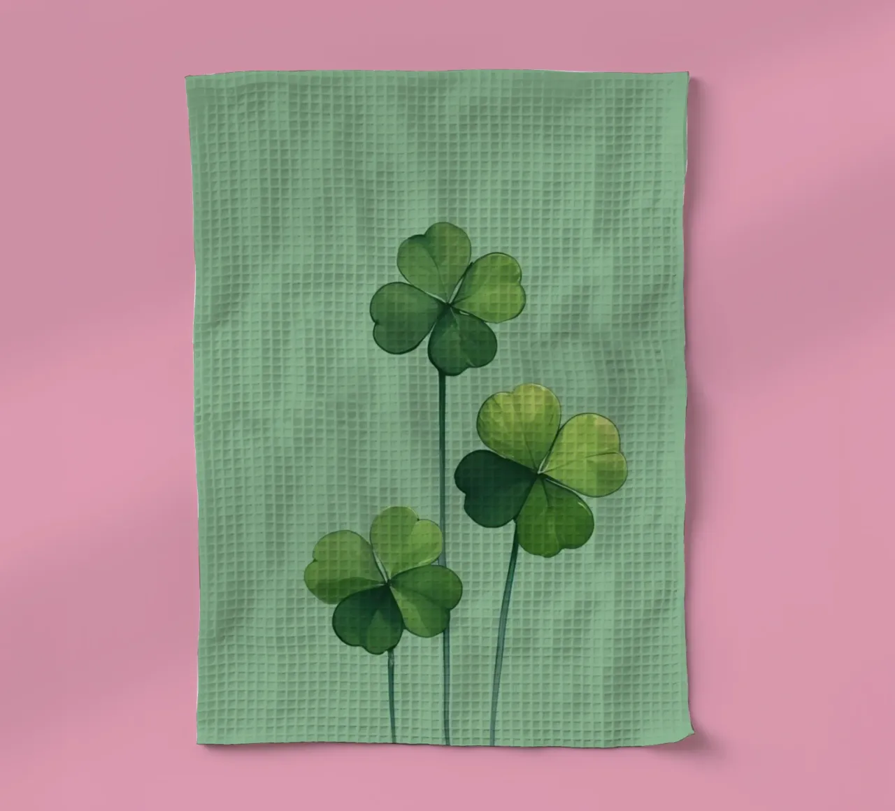 Trèfle vert torchon de graphic design