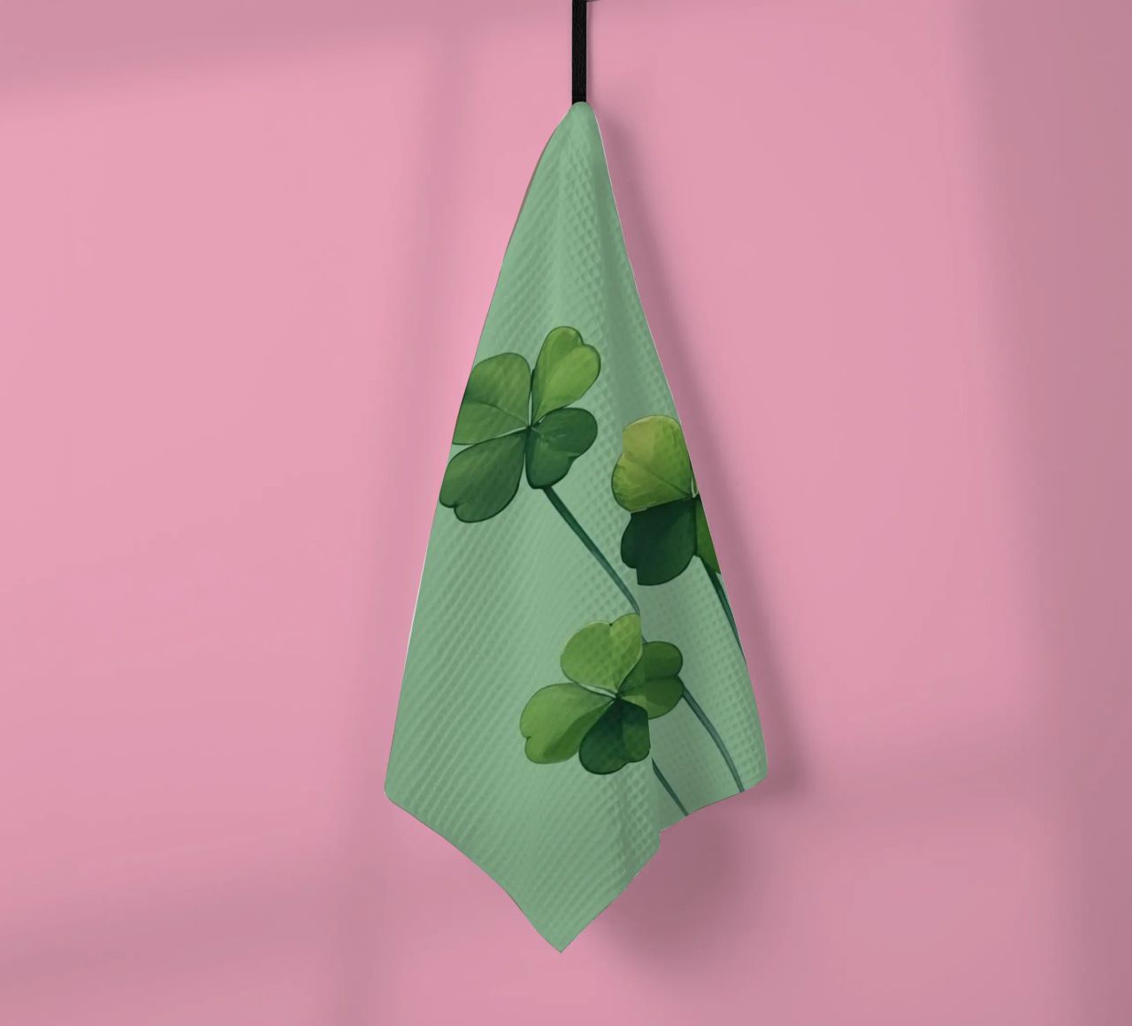 Trèfle vert torchon de graphic design