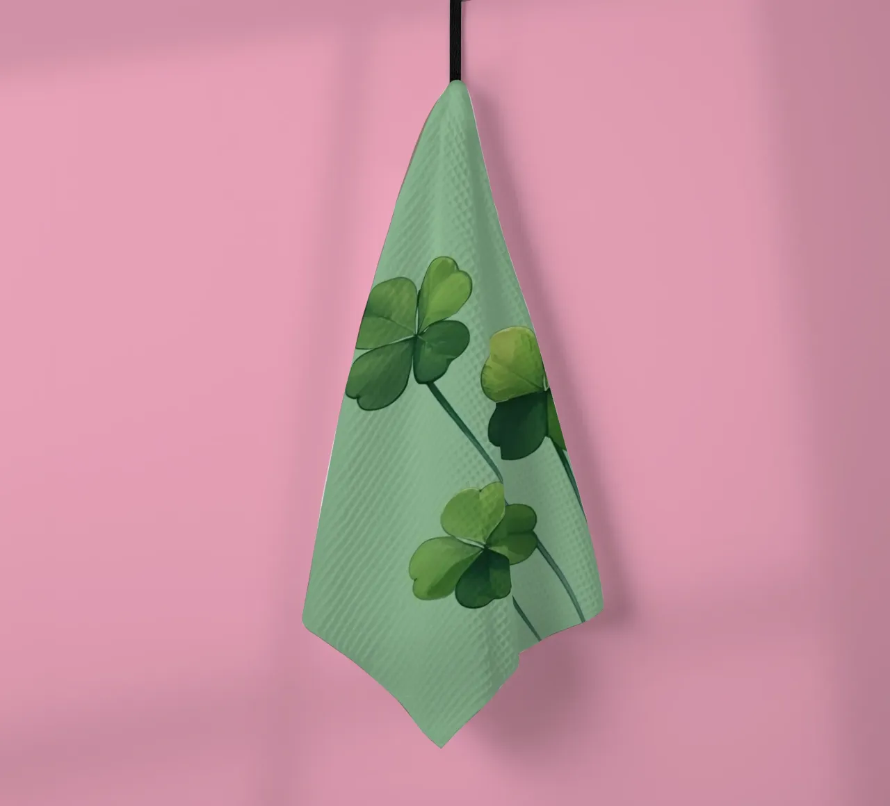 Trèfle vert torchon de graphic design