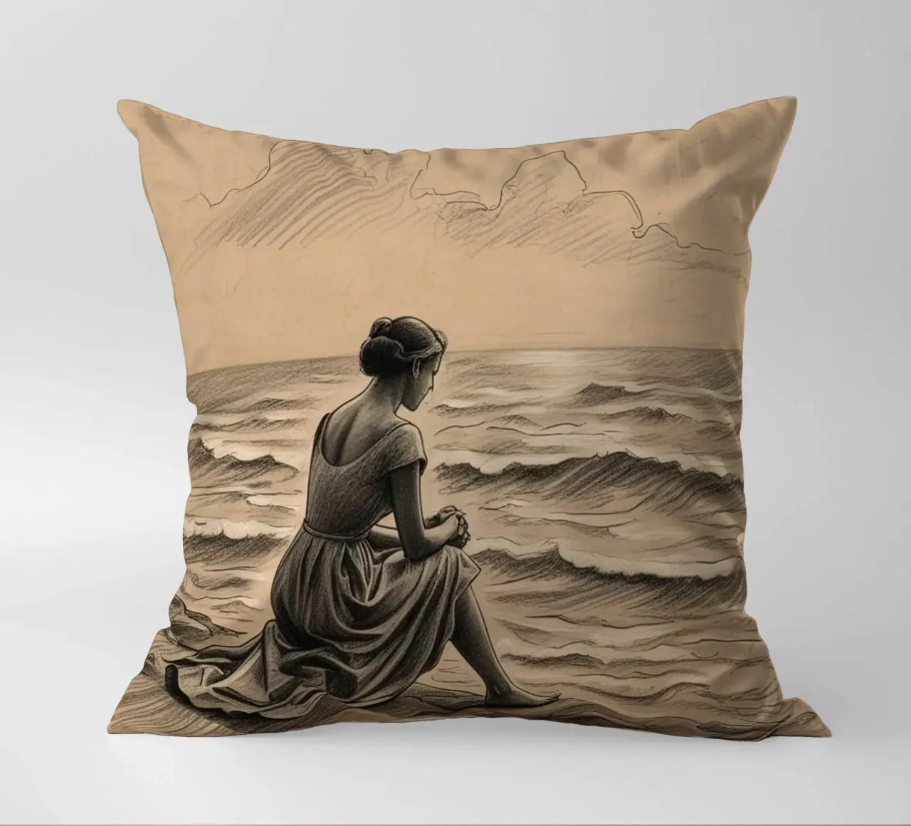 le donne e il mare cuscino da van hellen