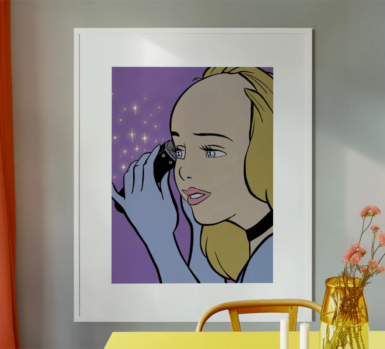 Cenerentola si rade la testa poster con telaio in plastica da lucasmeier