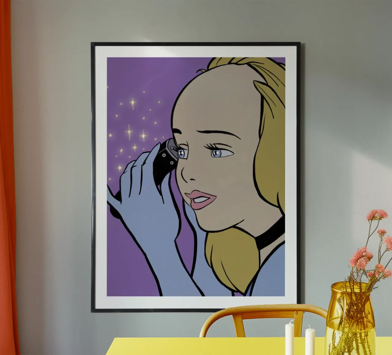 Cenerentola si rade la testa poster con telaio in plastica da lucasmeier