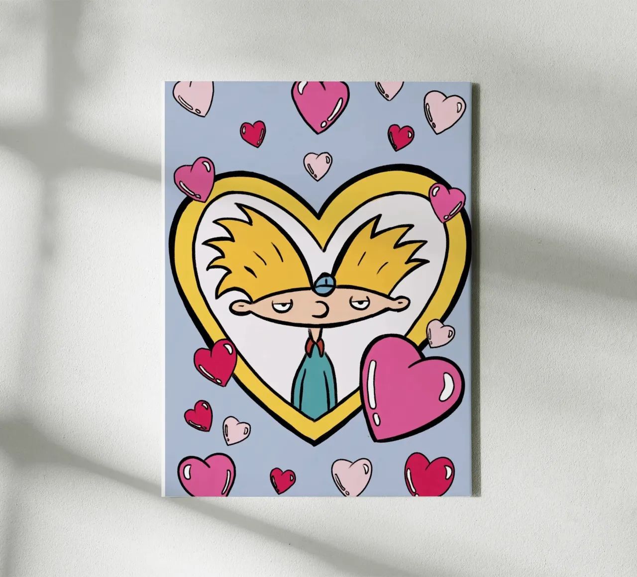 Hey Arnold Heart canvas with Floater frame by lucasmeier