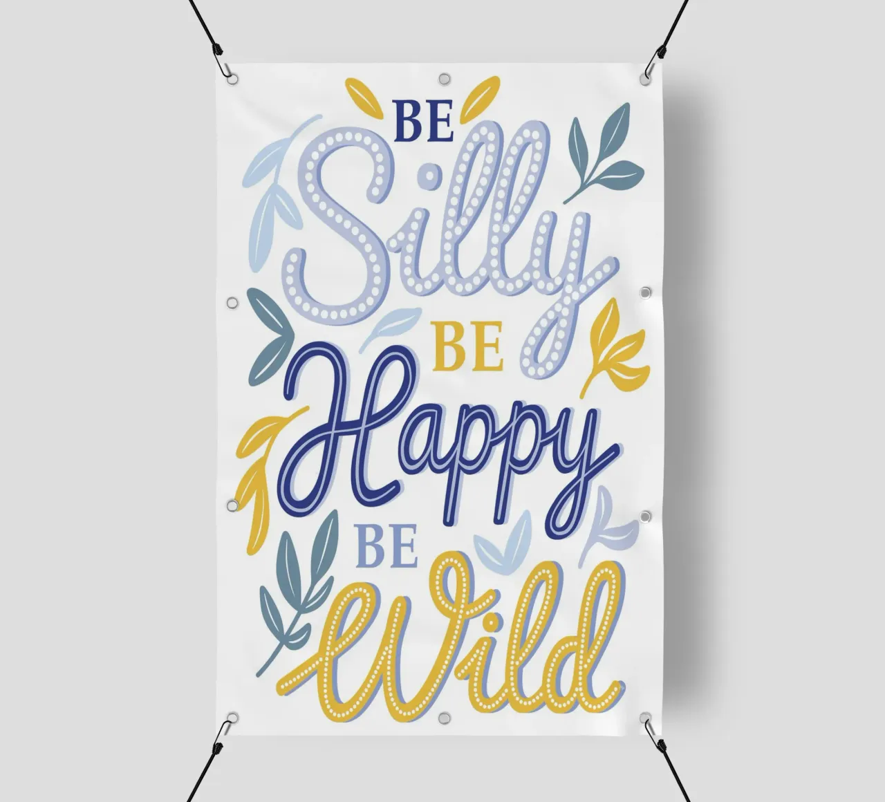 Citazione di Be Silly be Happy telo in pvc da Martina