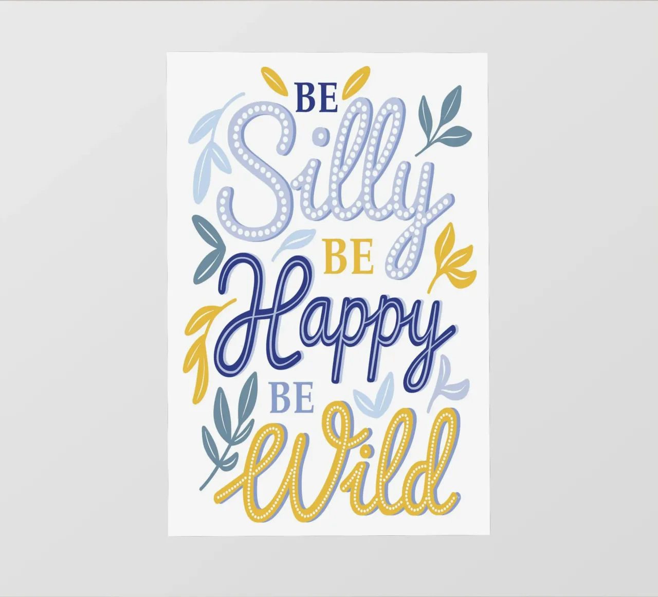 Citazione di Be Silly be Happy telo in pvc da Martina