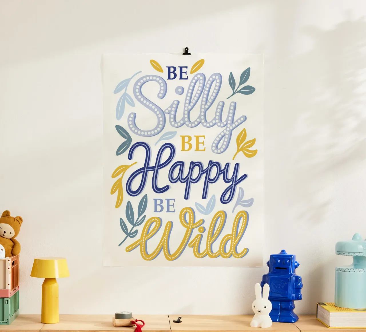Be Silly be Happy Zitat Hahnemühle von Martina