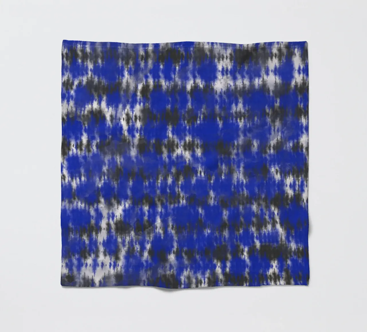 Blue and black stripe tie dye fleece blanket by Little Dean