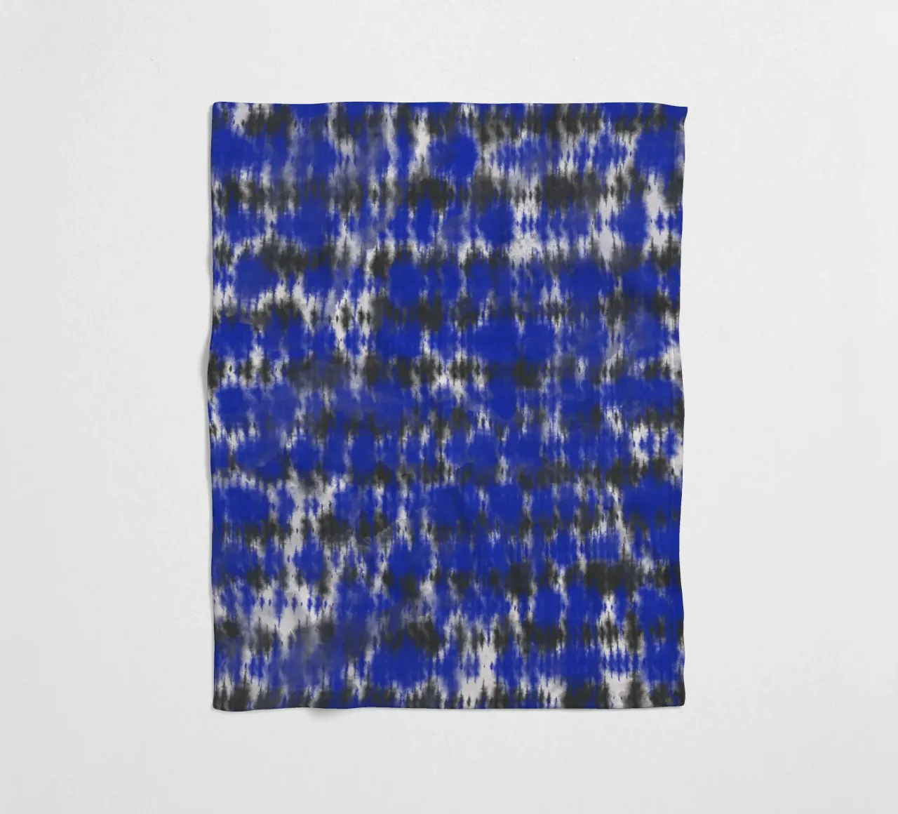 Blue and black stripe tie dye fleece blanket by Little Dean