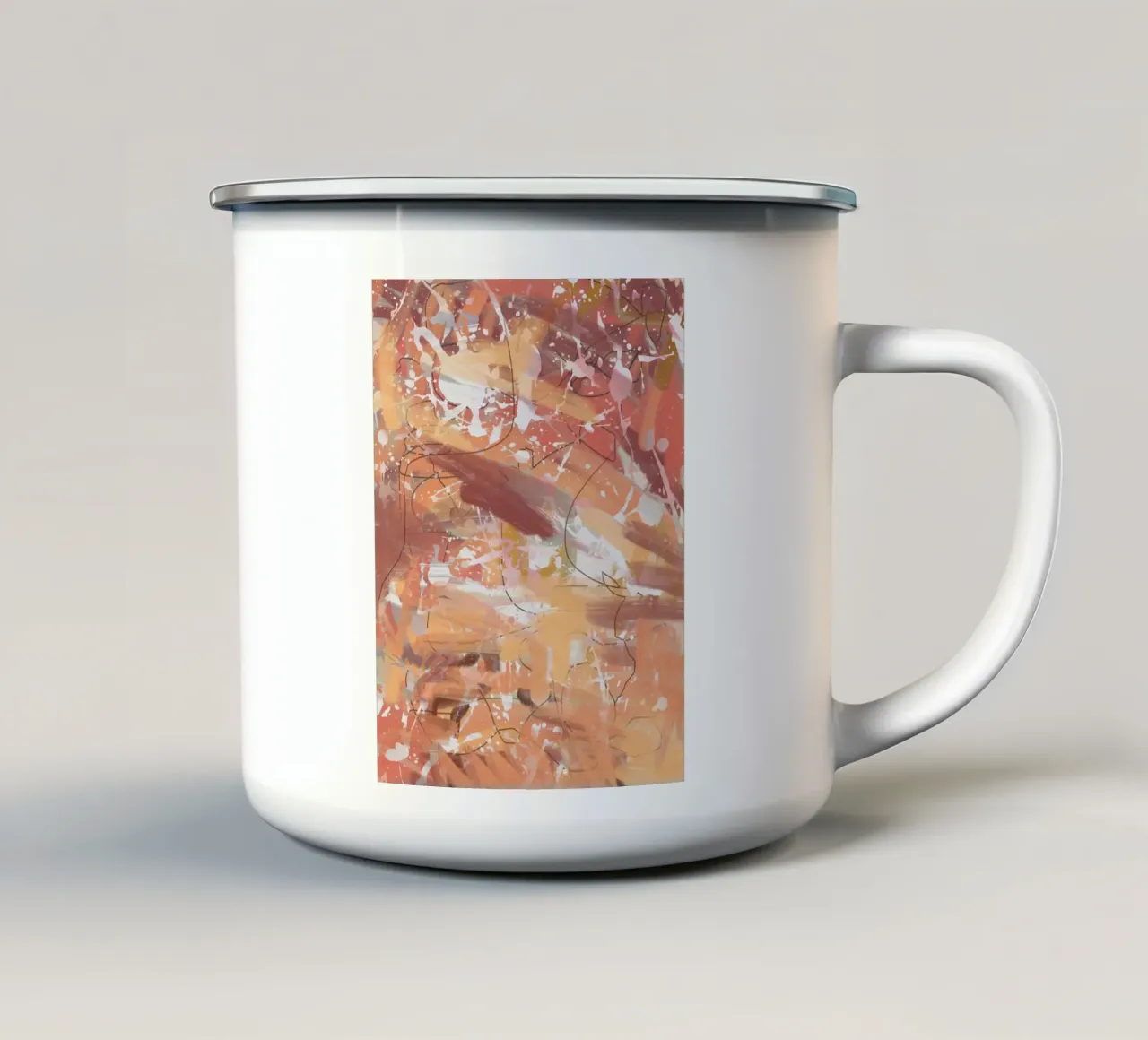 Schizzi di vernice per calcestruzzo tazza in smalto da Little Dean