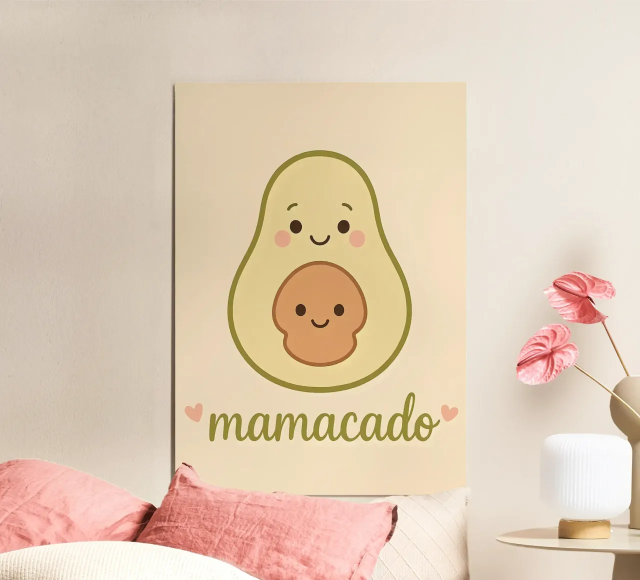 Cute Mama poster avec cadre en bois de Patrick J Curtis