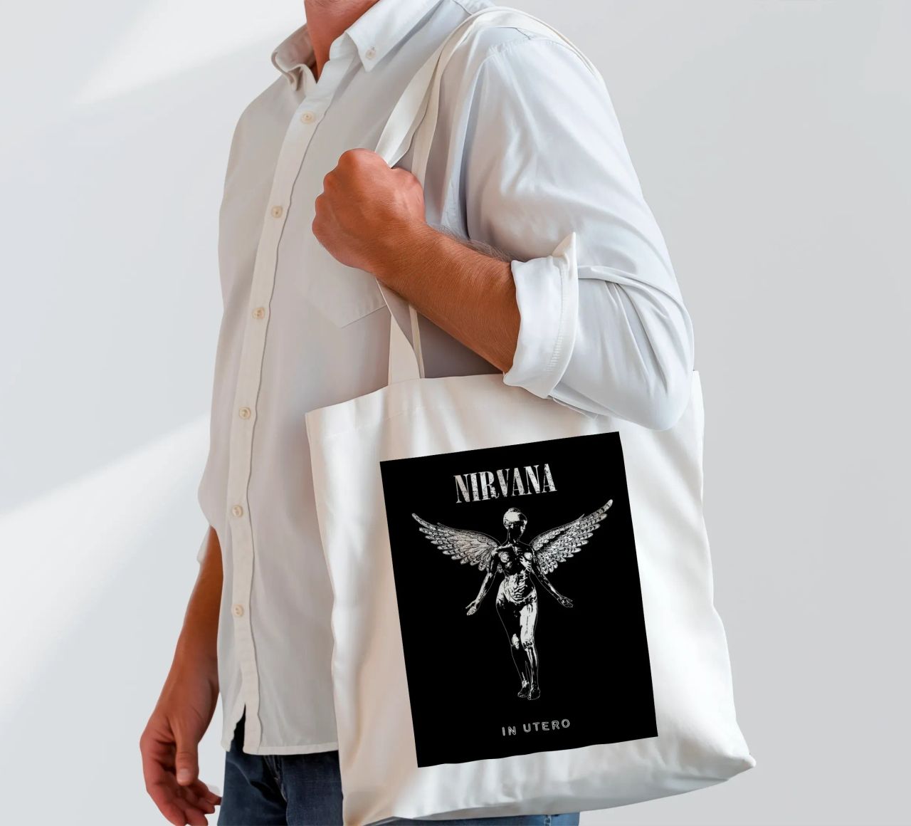 Il grunge vive sul palco borsa in juta da zugbl