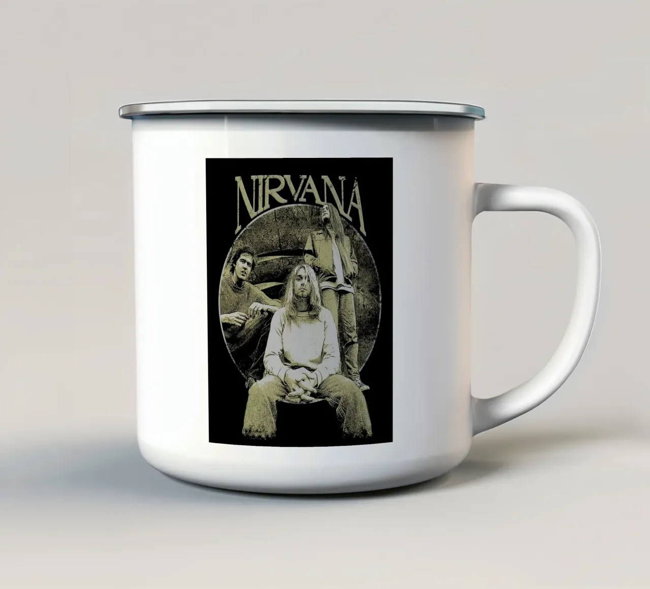 Ne pas tenir compte du bruit à l'intérieur mug en émail de zugbl