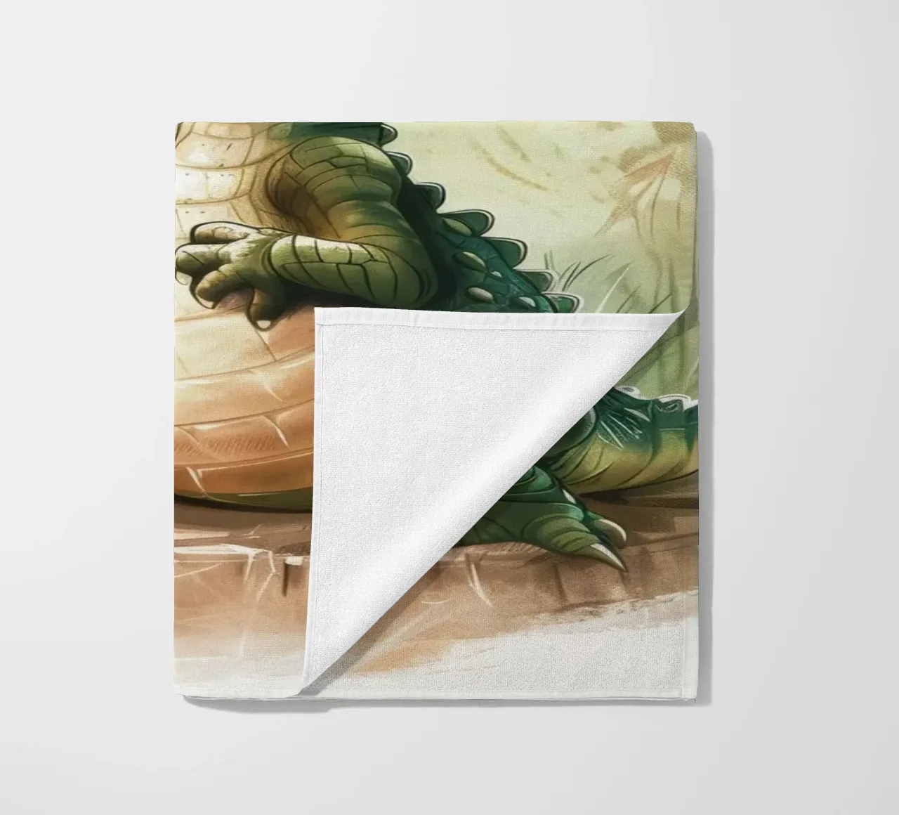 un simpatico e curioso cucciolo di alligatore, in piedi con orgoglio telo mare da DesignDoodle