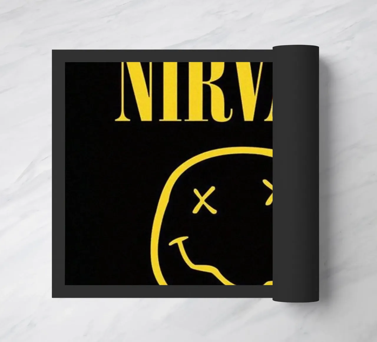 Nirvana Unplugged On Fire doormat by zugbl