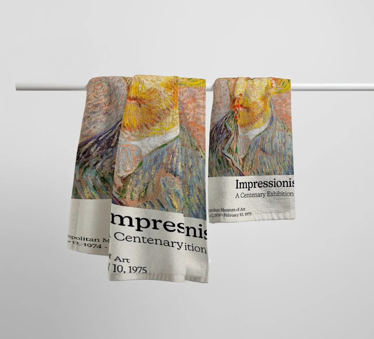 Vincent van Gogh - Autoritratto con cappello di paglia asciugamano da bagno da ashcraft shop