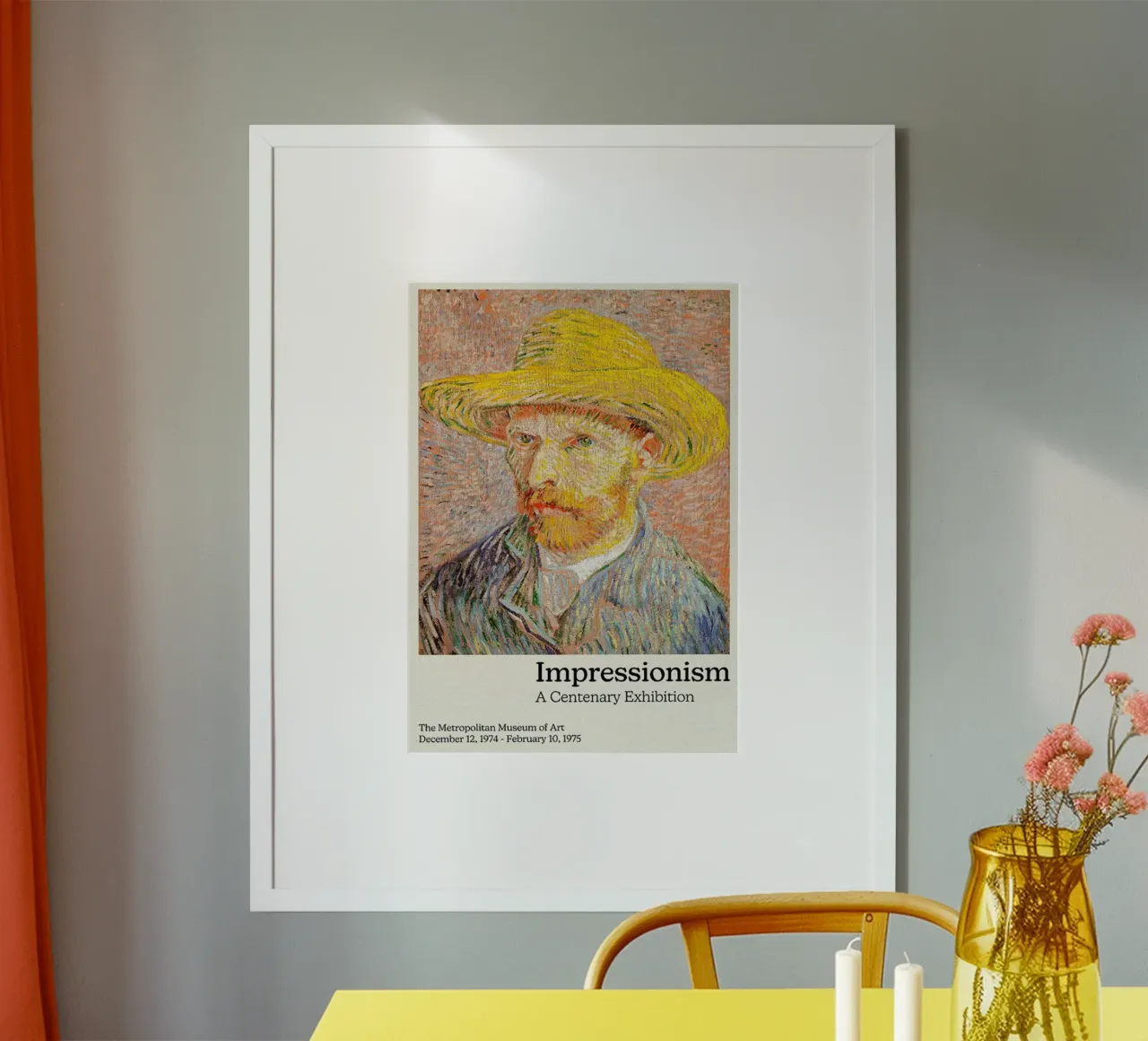 Vincent van Gogh - Autoritratto con cappello di paglia poster da ashcraft shop