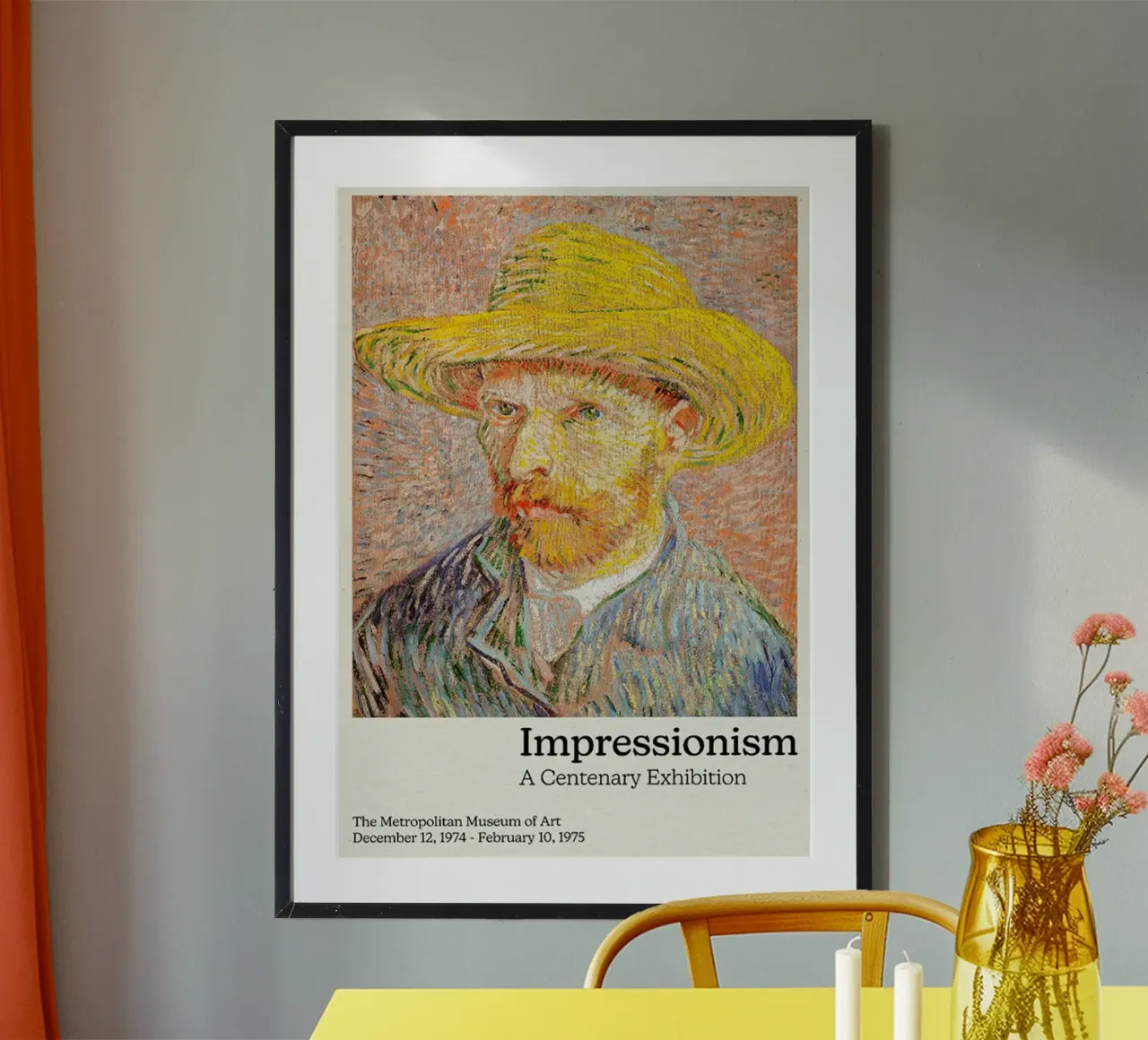 Vincent van Gogh - Autoritratto con cappello di paglia poster da ashcraft shop