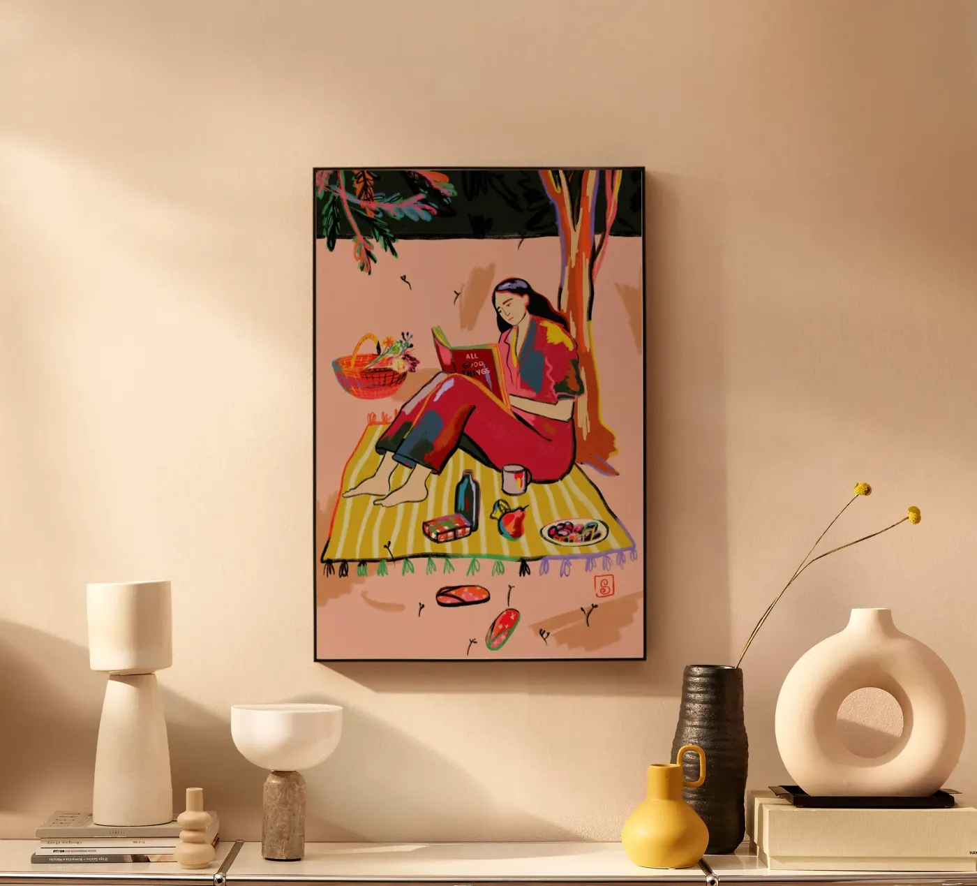 Autumn Picnic acrylic glass by Sandra Poliakov