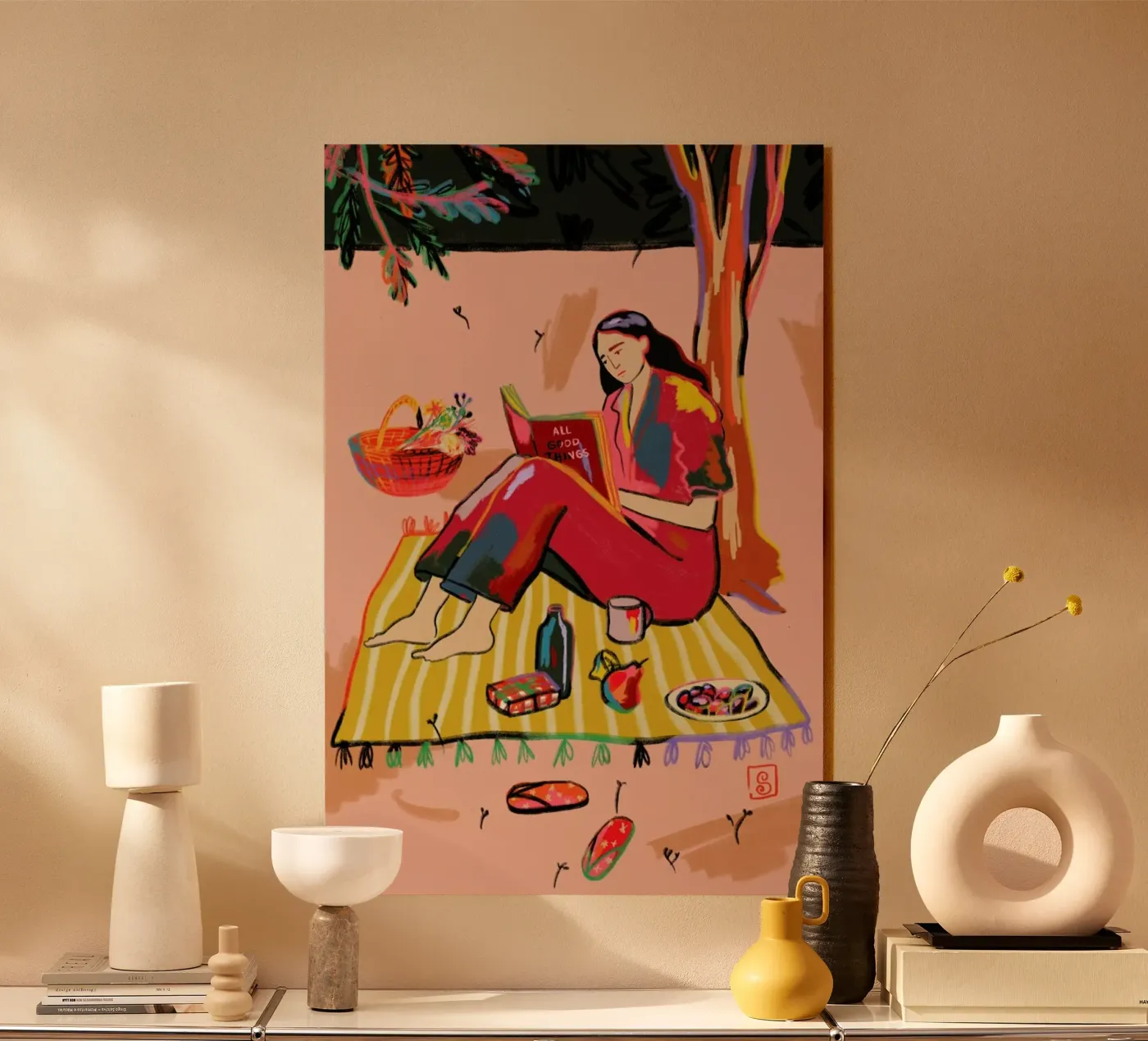 Autumn Picnic acrylic glass by Sandra Poliakov