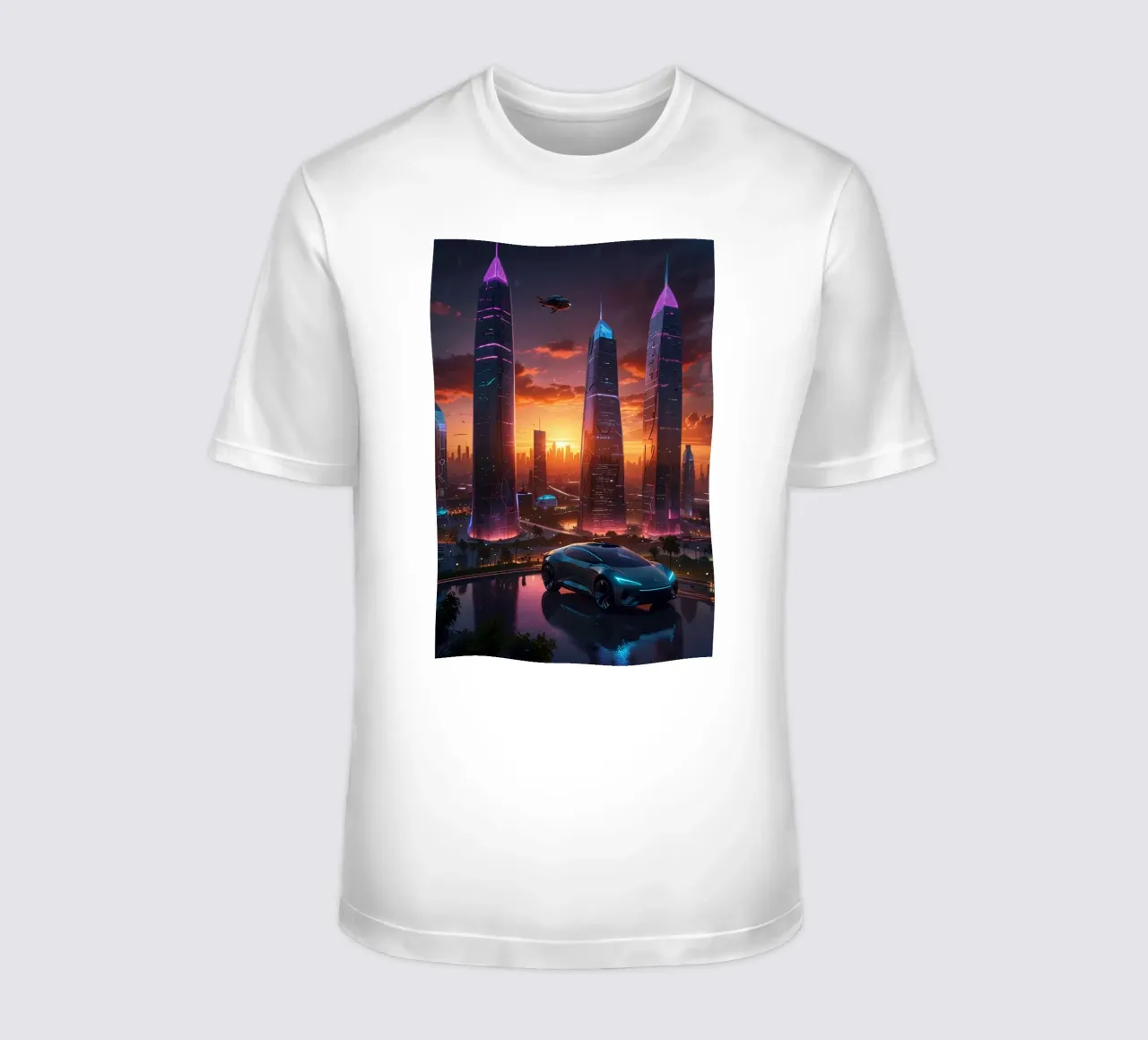 futuristic smart city t-shirt by van hellen
