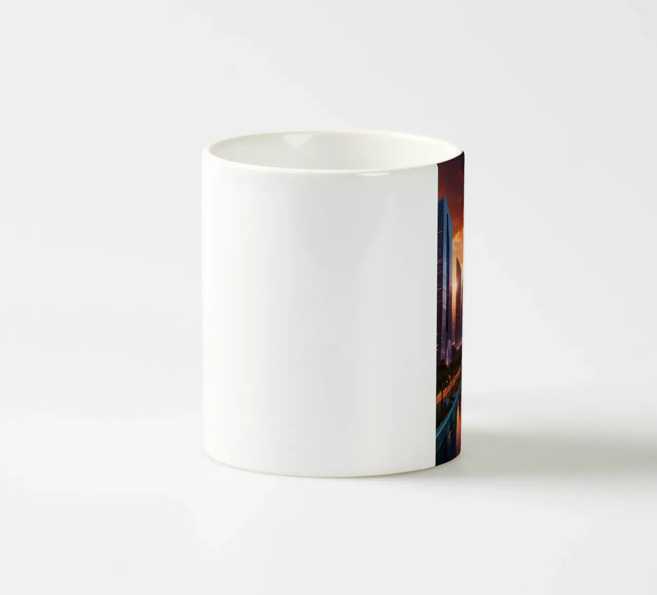 città intelligente futuristica tazza in ceramica da van hellen