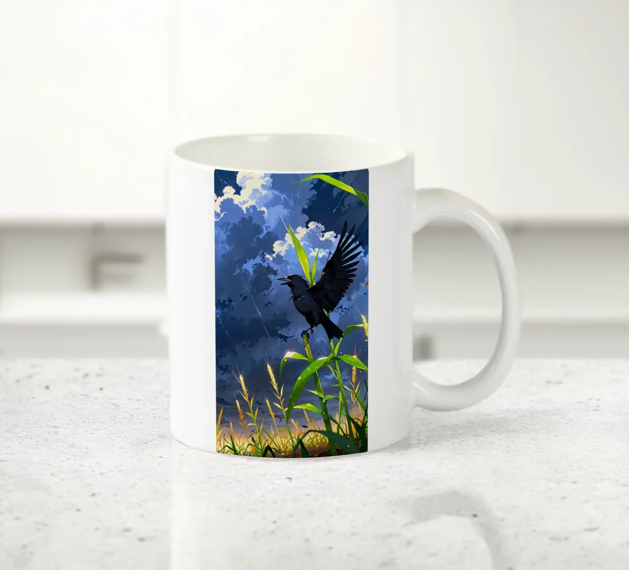 corvo nero tazza in ceramica da van hellen