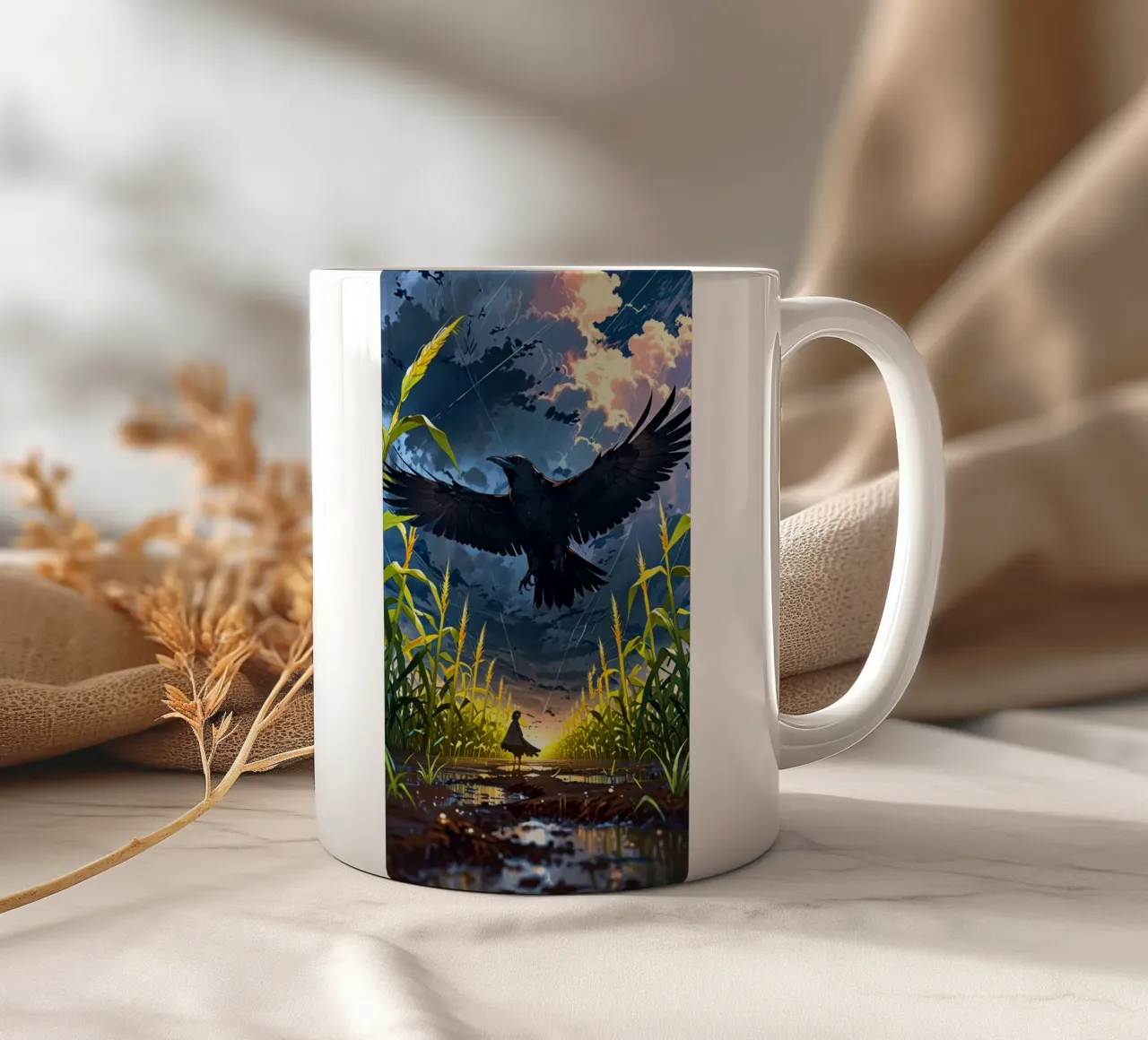 corvo nero tazza in ceramica da van hellen