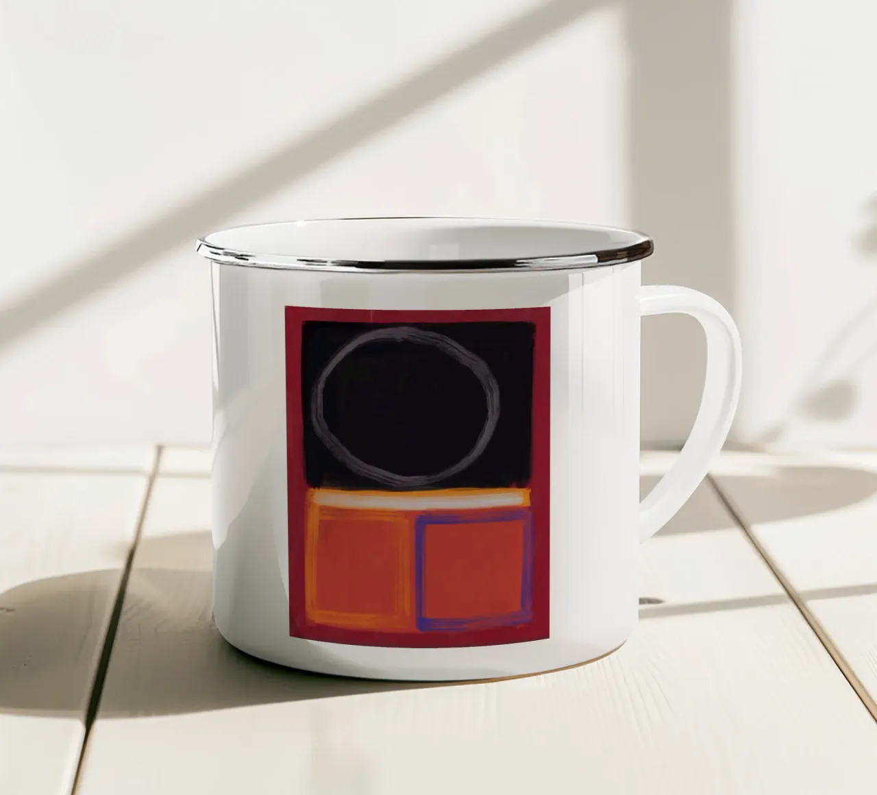 Colore audace e astratto tazza in smalto da Little Dean