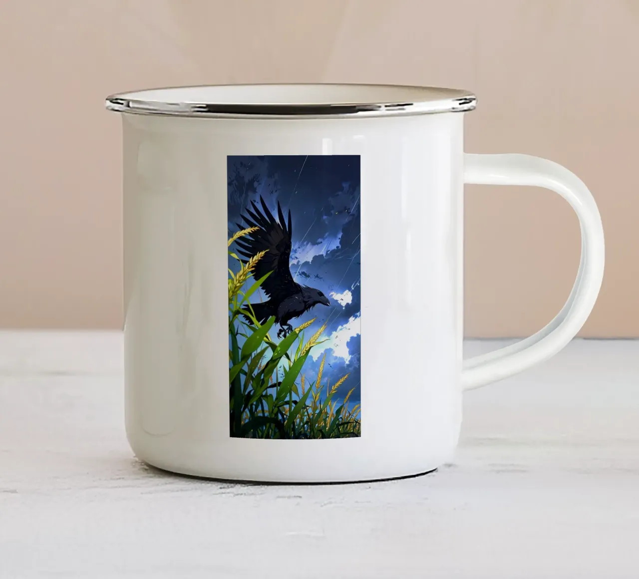 corvo nero tazza in smalto da van hellen