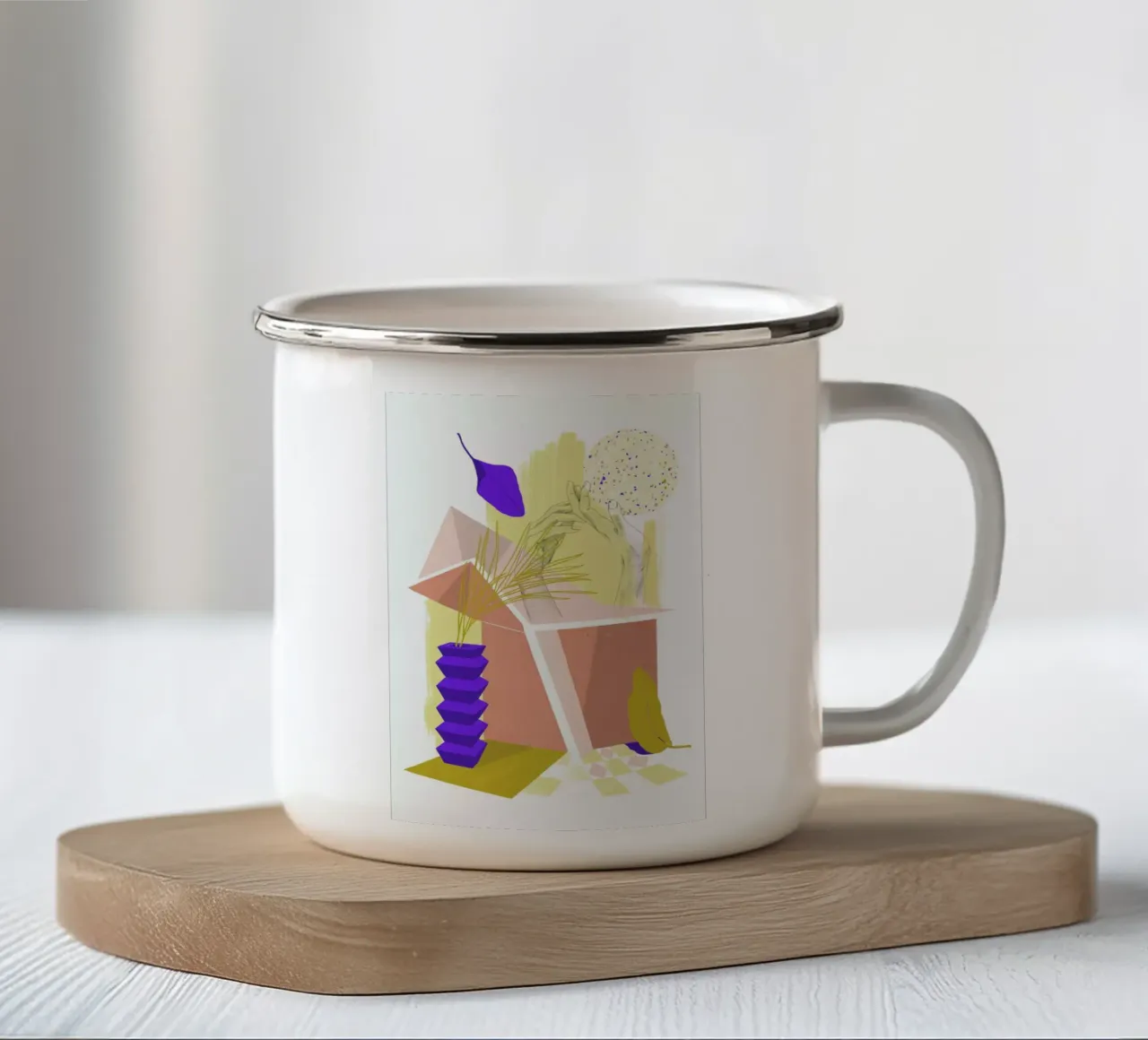 Ssl 1 Emaille Tasse von Frauke Schyroki