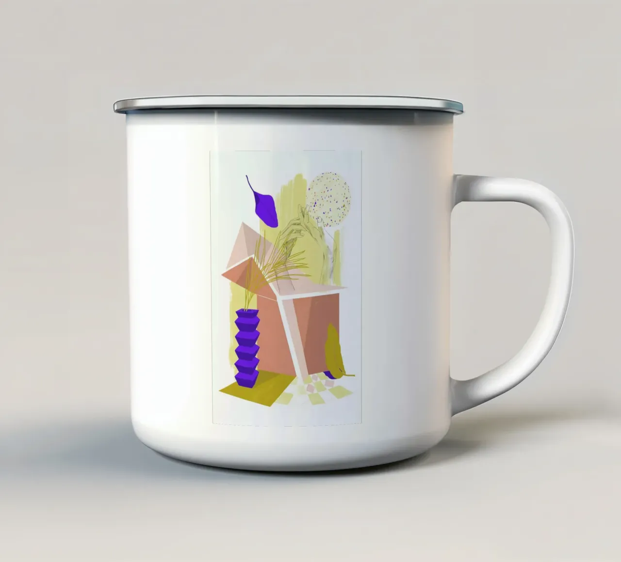 Ssl 1 Emaille Tasse von Frauke Schyroki