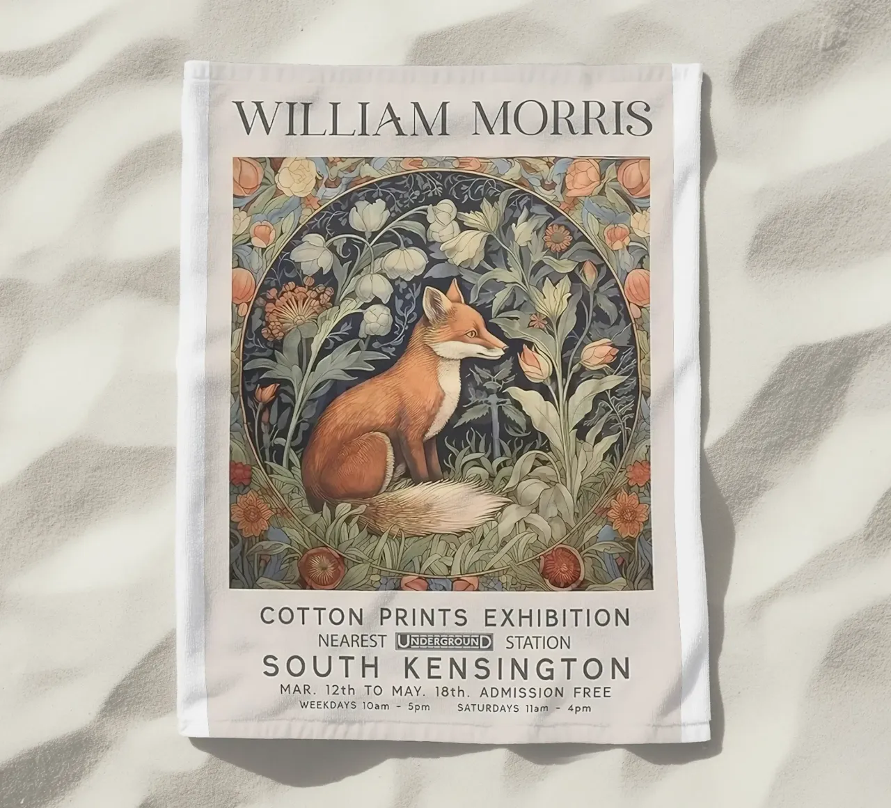 William Morris Exhibition telo mare da guduengiseng