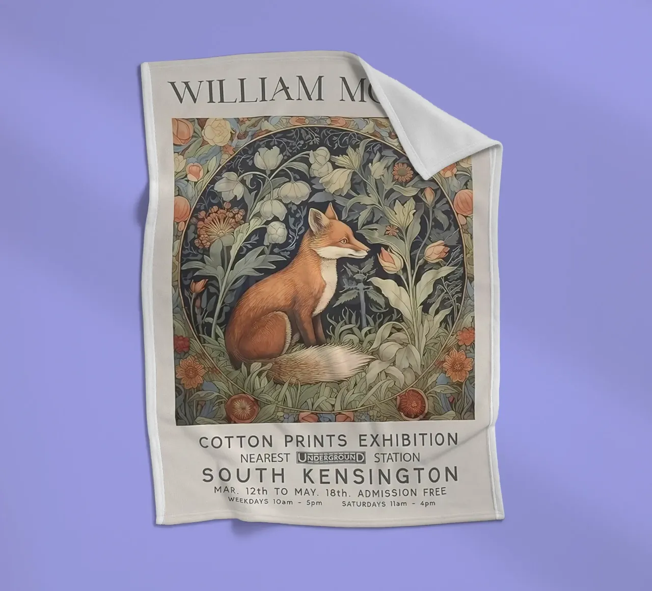 William Morris Exhibition coperta in pile da guduengiseng