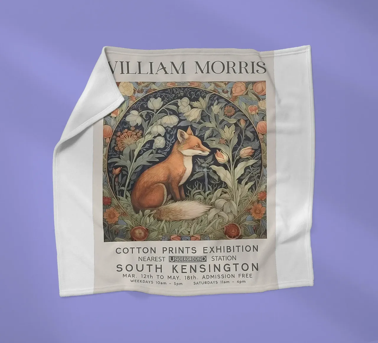 William Morris Exhibition coperta in pile da guduengiseng