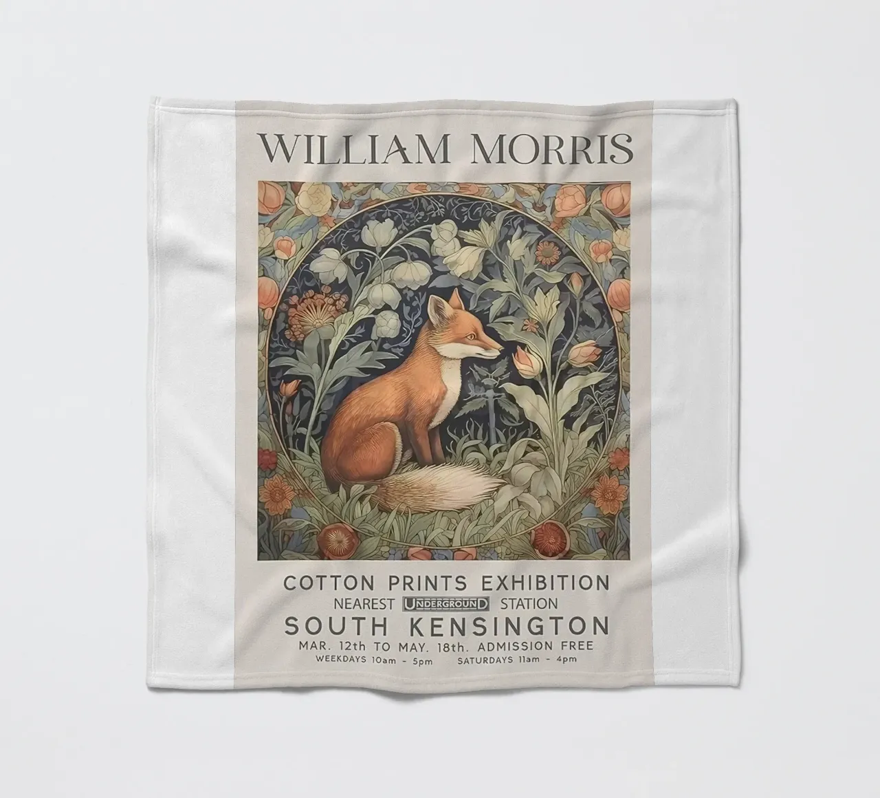 William Morris Exhibition coperta in pile da guduengiseng