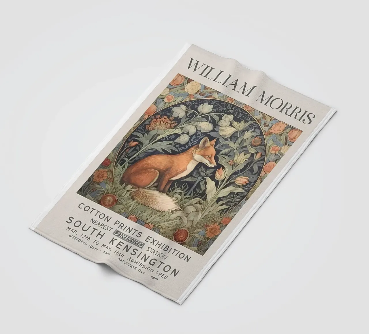 William Morris Exhibition coperta in pile da guduengiseng
