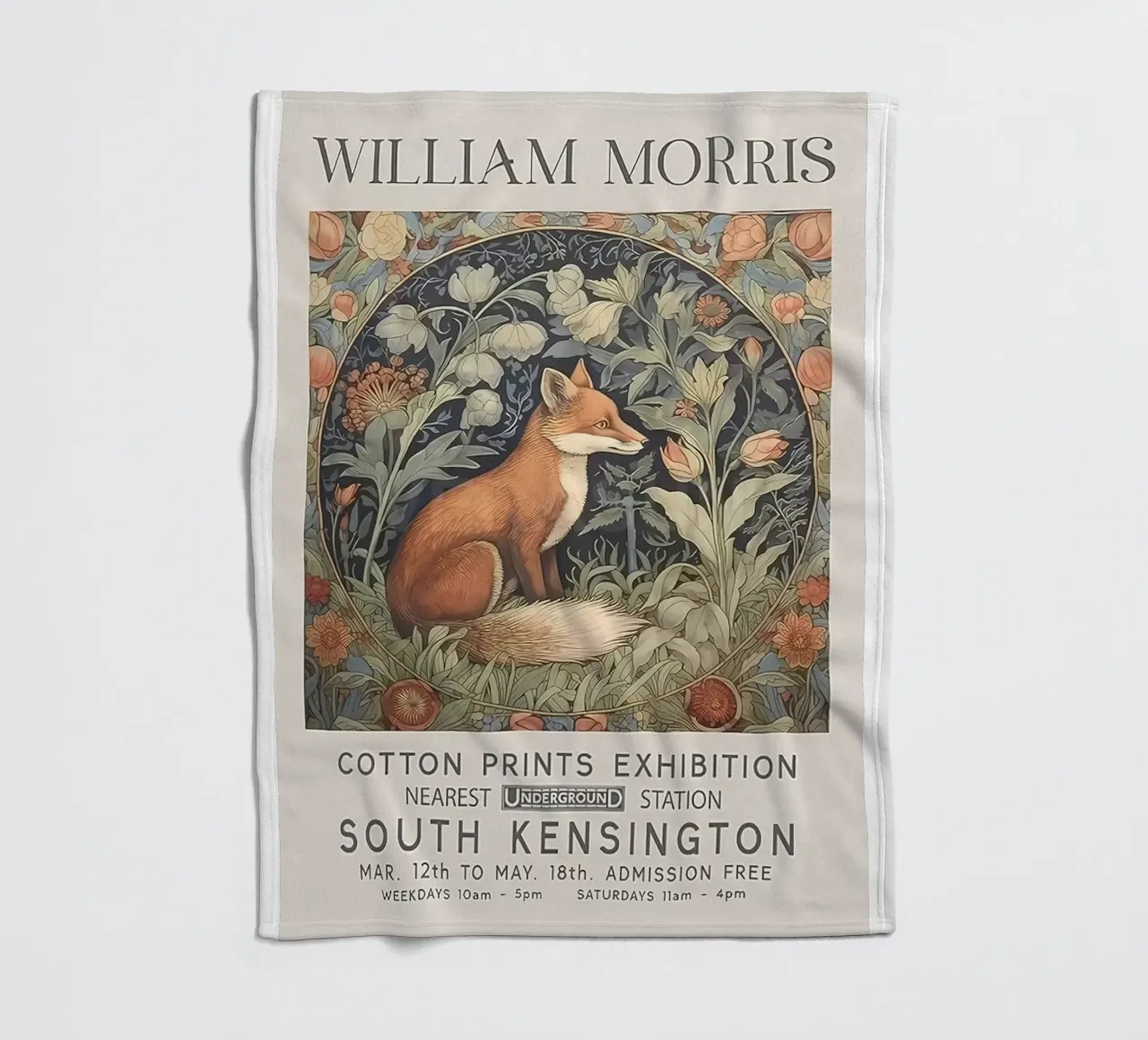 William Morris Exhibition coperta in pile da guduengiseng