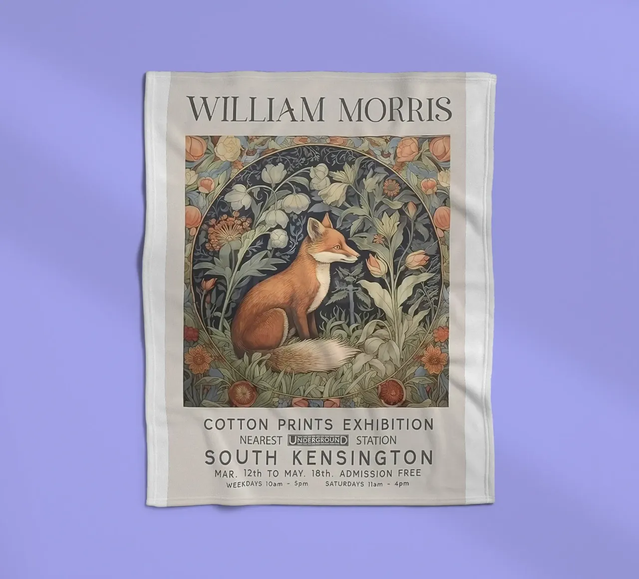 William Morris Exhibition coperta in pile da guduengiseng