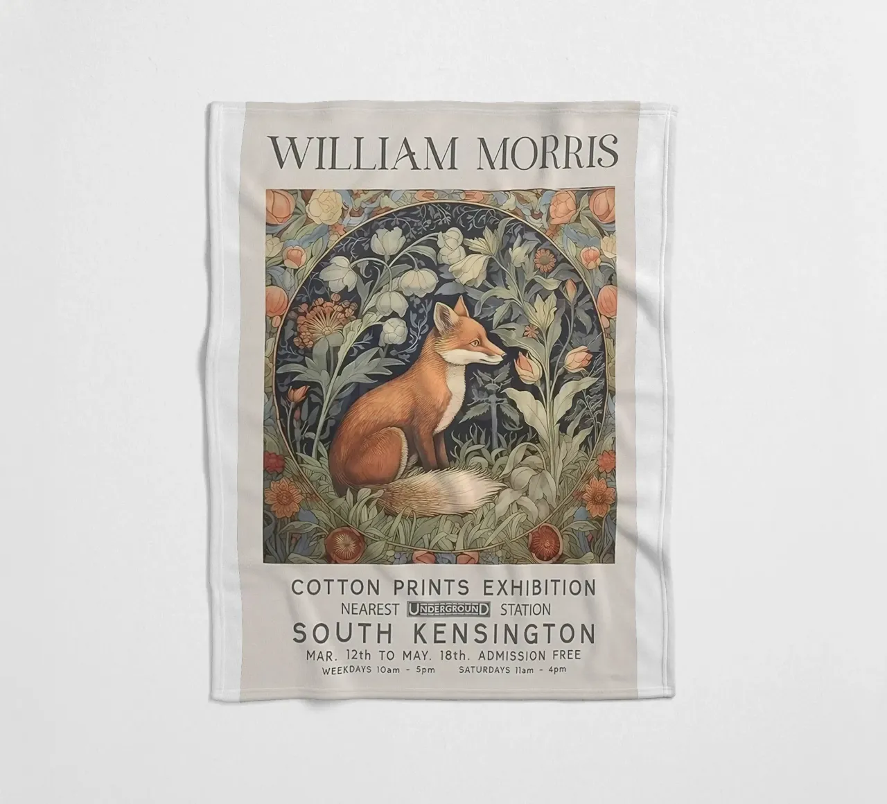 William Morris Exhibition coperta in pile da guduengiseng