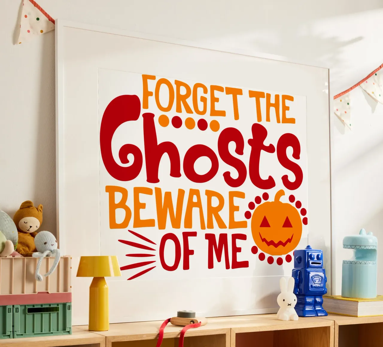 forget the ghost beware of me funny halloween poster by ersanim