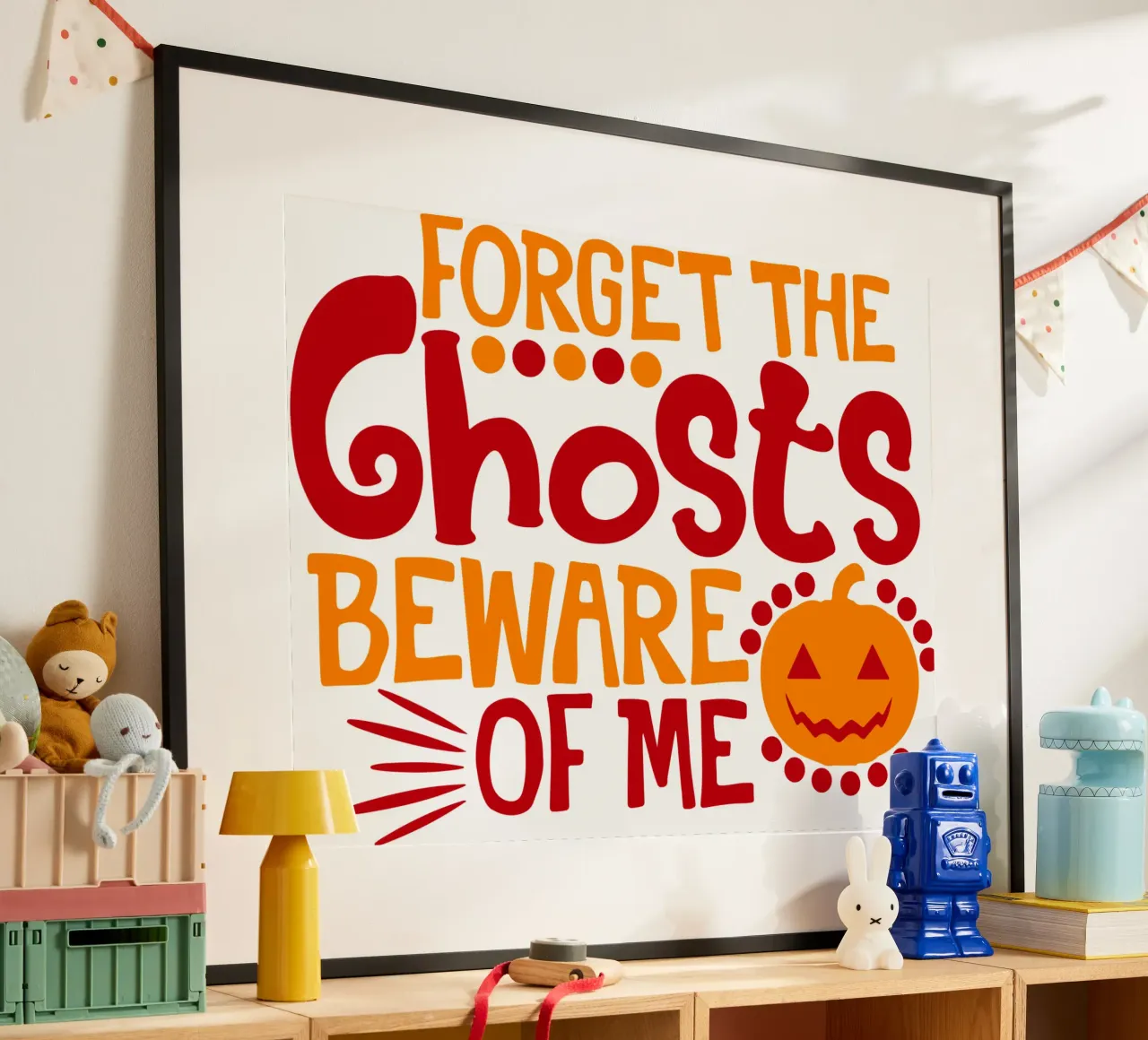 forget the ghost beware of me funny halloween poster by ersanim