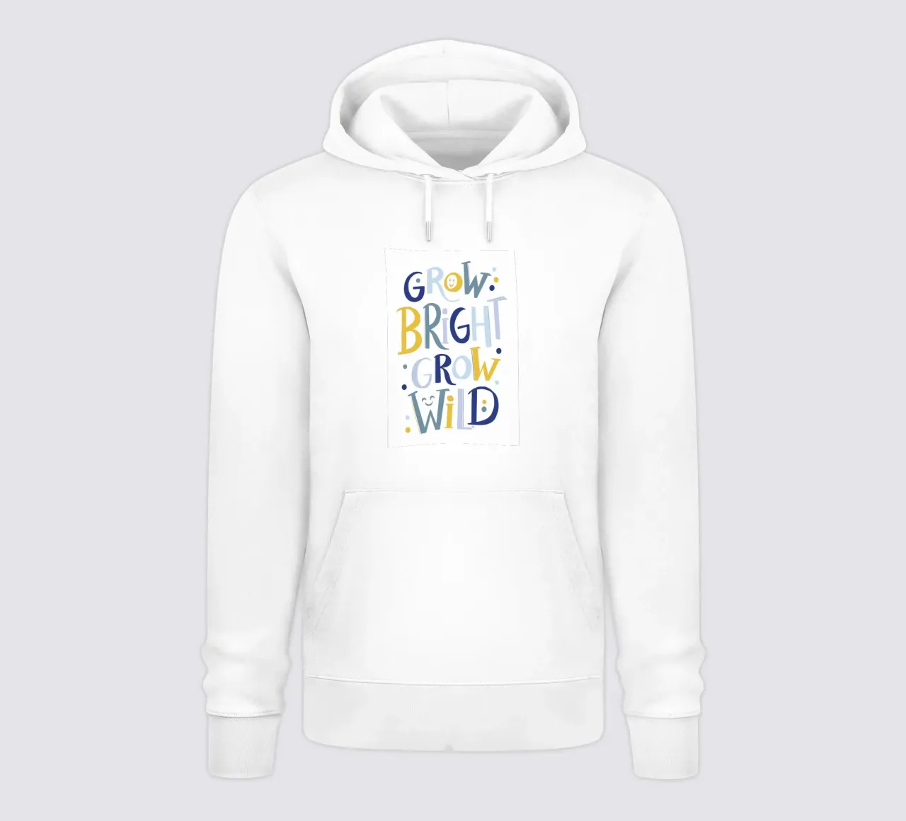 Citazione a mano-lettering Grow wild felpa con cappuccio da Martina