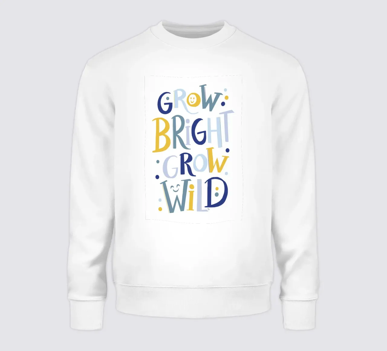 Citazione a mano-lettering Grow wild felpa da Martina