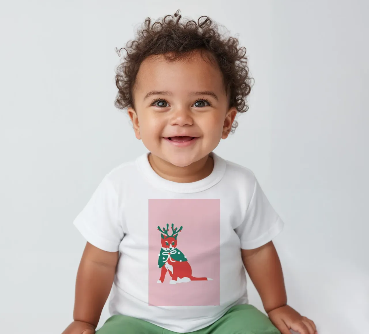Santas Little Helper baby t-shirt by Mariery Young